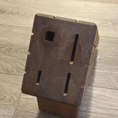 Knife Block with Sharpener & Serrated Knife