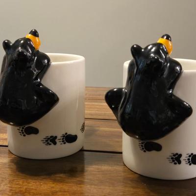 Bear Foots Cookie Jar, 2 Coffee Cups, and Soap Dispenser