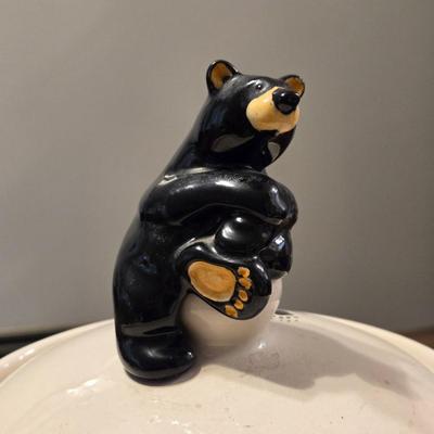 Bear Foots Cookie Jar, 2 Coffee Cups, and Soap Dispenser