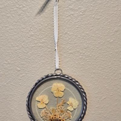 (2) Pressed Flowers in Glass Art