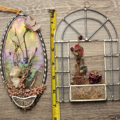 Glass with Dried Flowers Art