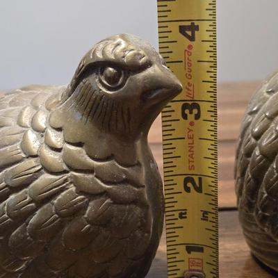 (2) Brass Quails