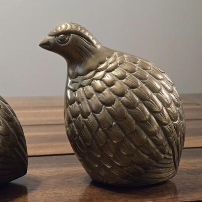 (2) Brass Quails