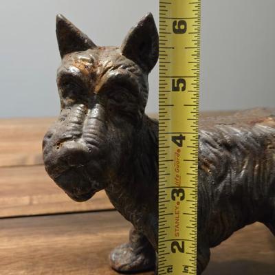 Vintage Cast Iron Dog Lifting His Leg Doorstop