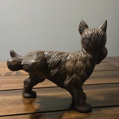 Vintage Cast Iron Dog Lifting His Leg Doorstop