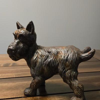 Vintage Cast Iron Dog Lifting His Leg Doorstop