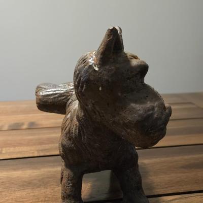 Vintage Cast Iron Dog Lifting His Leg Doorstop