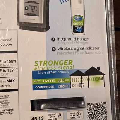 New in the Package Acu Rite Wireless Backyard Weather Thermometer