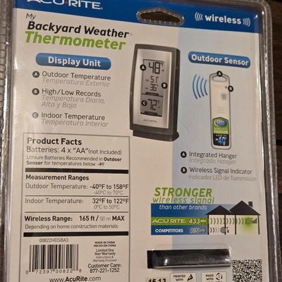 New in the Package Acu Rite Wireless Backyard Weather Thermometer