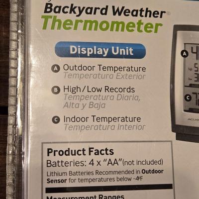 New in the Package Acu Rite Wireless Backyard Weather Thermometer