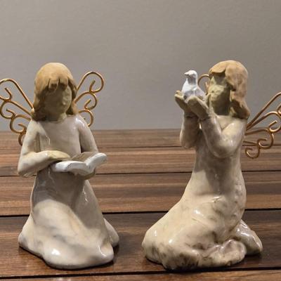 (2) Ceramic Angels