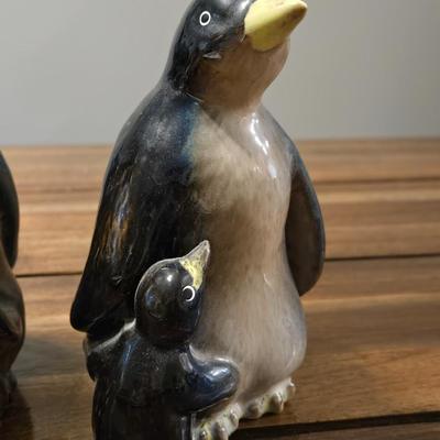 Ceramic Penguin Family