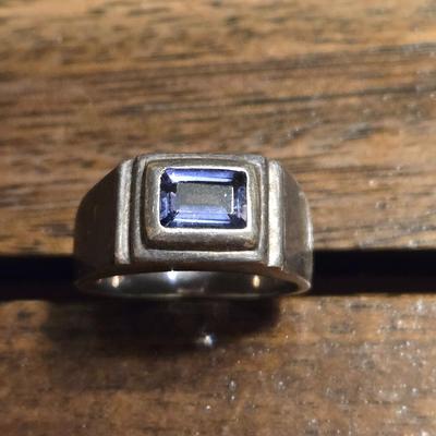 Sterling Silver Ring with Tanzanite