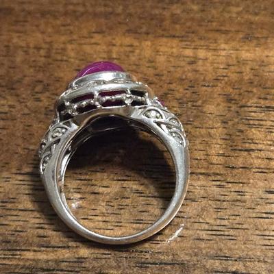 Sterling Silver & Ruby Ring