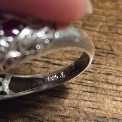 Sterling Silver & Ruby Ring