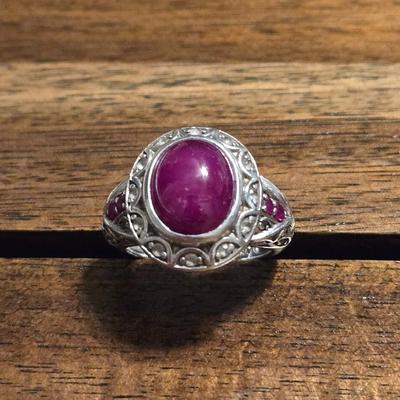 Sterling Silver & Ruby Ring