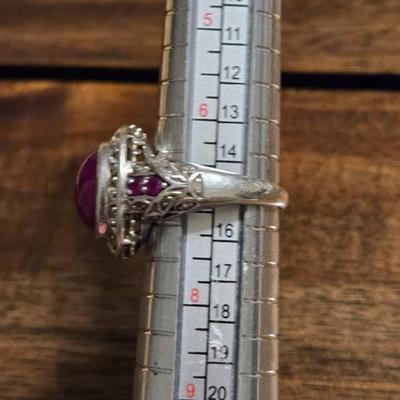 Sterling Silver & Ruby Ring