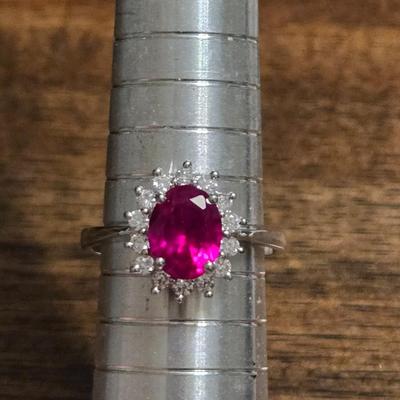 Sterling Silver & Ruby Ring