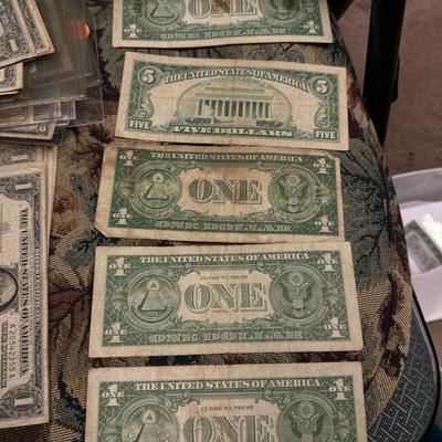 Lot of (5) 3 X 1957 a&b 1 X 1935 E 1X 5$ 1903 RED U S CURRENCY