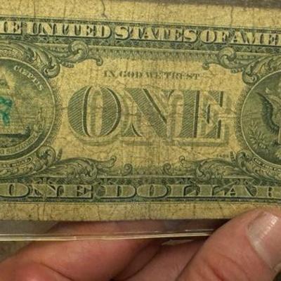 Vintage U S 1$ bill with errors