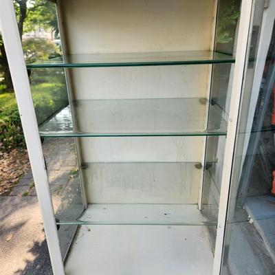 Vintage Metal Dental Medical Doctor Office Cabinet