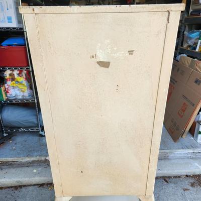 Vintage Metal Dental Medical Doctor Office Cabinet