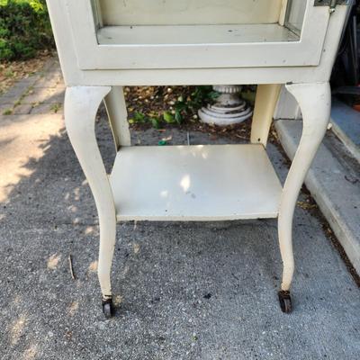 Vintage Metal Dental Medical Doctor Office Cabinet