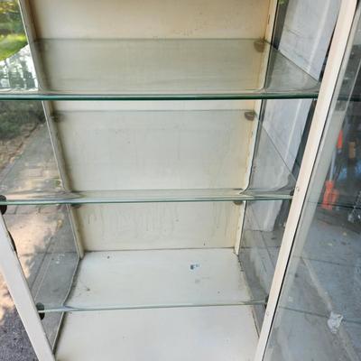 Vintage Metal Dental Medical Doctor Office Cabinet