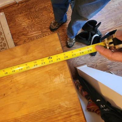 Solid Wood Work Table on Casters 26xx18x31