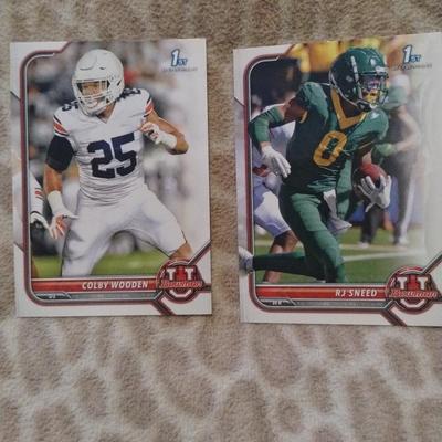 RJ Sneed and Kobe wooden football cards