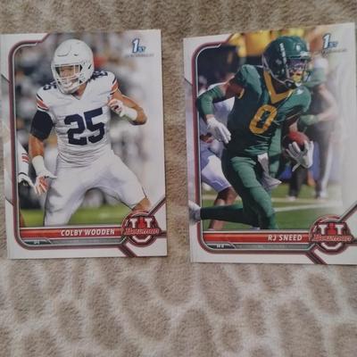 RJ Sneed and Kobe wooden football cards