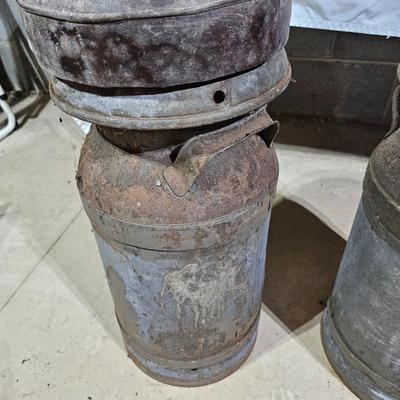 Pair of Seat Top Milk Cans (B1-JS)