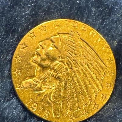 2 1/2 Gold Piece 1915 U S