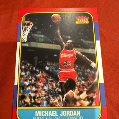 1986-87 Fleer MICHAEL AIR JORDAN ROOKIE GOAT CHICAGO BULLS GEM MINT