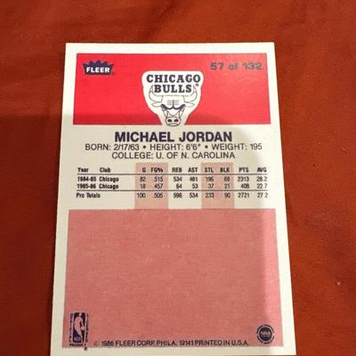 1986-87 Fleer MICHAEL AIR JORDAN ROOKIE GOAT CHICAGO BULLS GEM MINT