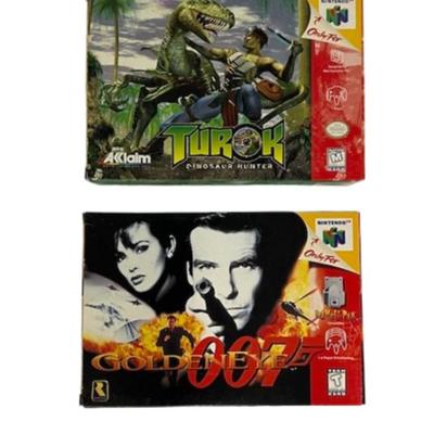 Nintendo 64 Golden Eye 007 and Turok Games