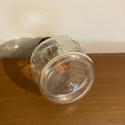 Antique Early Primitive Glass Handy Night Whale Oil Lamp 4.5"