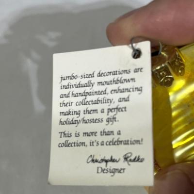 Collection of Christopher Radko Blown Glass Ornaments w/ Storage (B1-JS)