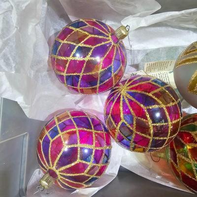 Collection of Christopher Radko Blown Glass Ornaments w/ Storage (B1-JS)