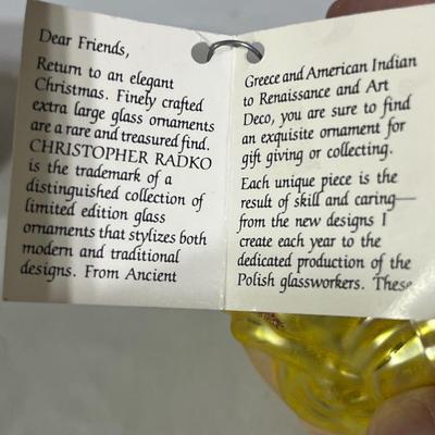 Collection of Christopher Radko Blown Glass Ornaments w/ Storage (B1-JS)