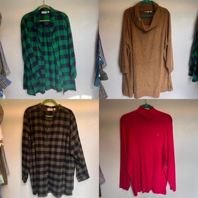 D&CO, H by Halston, and More Turtlenecks, Flannels, and Sweaters, Women’s Size 3XL-4XL (PC-DZ)