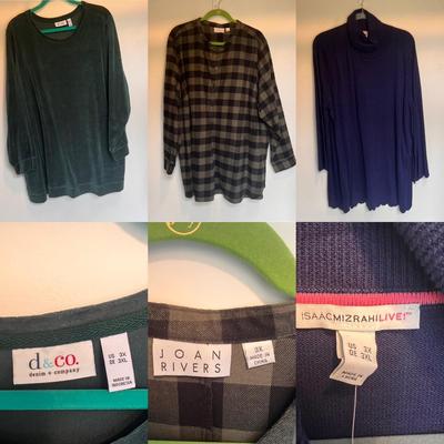 D&CO, H by Halston, and More Turtlenecks, Flannels, and Sweaters, Women’s Size 3XL-4XL (PC-DZ)