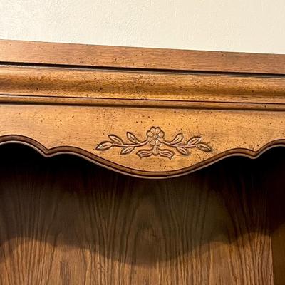 Solid Wood Book Shelf With Secretary Desk