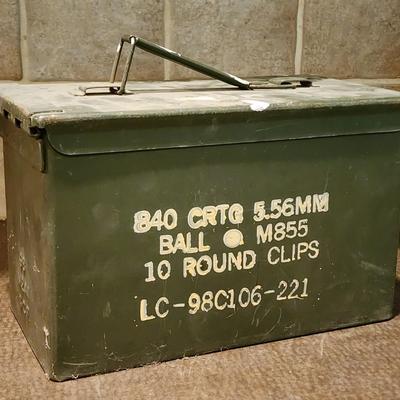 Vintage Militaria 5.56 Ammunition Metal Box