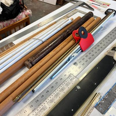 Table top of Yard Sticks and Squares