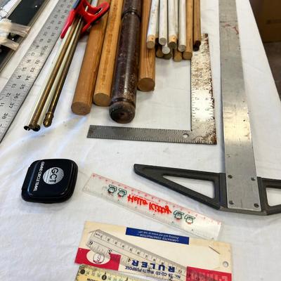 Table top of Yard Sticks and Squares