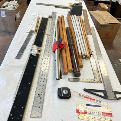 Table top of Yard Sticks and Squares