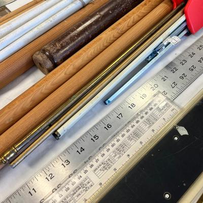 Table top of Yard Sticks and Squares