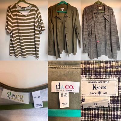 Susan Graver and More Light Weight Blouses and Flannels, Women’s Size 3XL-4XL (PC-DZ)