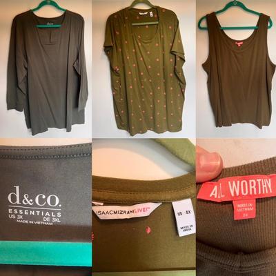 Susan Graver and More Light Weight Blouses and Flannels, Women’s Size 3XL-4XL (PC-DZ)